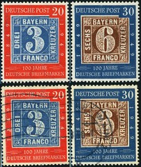 #667-668 Century of German Stamps Europe Postage 1949 Used Mint LH