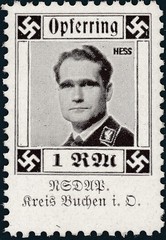 Stamp Germany Revenue Sheet WWII 3rd Reich Charity Kreis Buchen Brown MNH