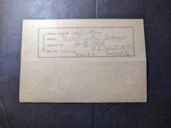 1944 Germany Concentration Camp Folded Letter Cover Auschwitz to Krakau Poland