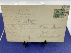 1903 Germany Pier/Beach scene Postcard RPPC to Berlin, Faces of the past.