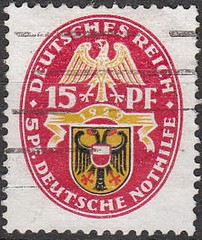Stamp Germany Reich Mi 432 Sc B30 1929 Coats of Arms Lubeck Charity Empire Used