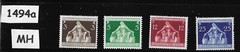 MH Stamp set Sc 473-476 Mother and Children 1936 Third Reich Germany #1494a