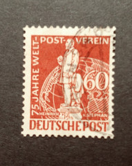 1949 UPU 60PF VF USED GERMANY DEUTSCHLAND K18