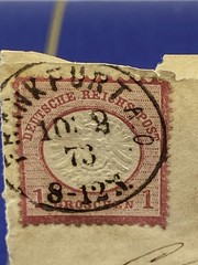 Germany 1873 Cover Michel 27 Large Shield 1g Maroon Frankfurt to Berlin Clear