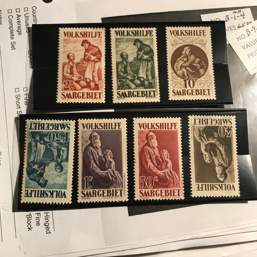SAAR Saargebiet Volkshilfe Semi Postal Stamp Collection GERMANY Used & Mint