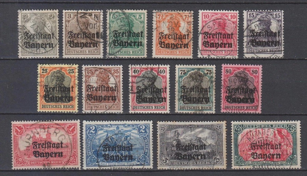 + GERMANY BAYERN Mi. # 136-151 COMPLETE SET PERFECT USED