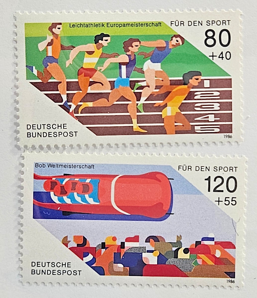 Germany Stamp ScB641-42, 1986 For the Sports, MNH CV$3.30 (504W05)