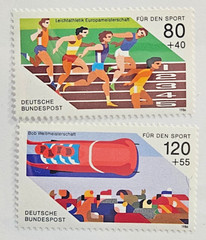 Germany Stamp ScB641-42, 1986 For the Sports, MNH CV$3.30 (504W05)
