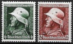 Germany Third Reich 1935 Mi# 569-570 MH War Hero’s Day *