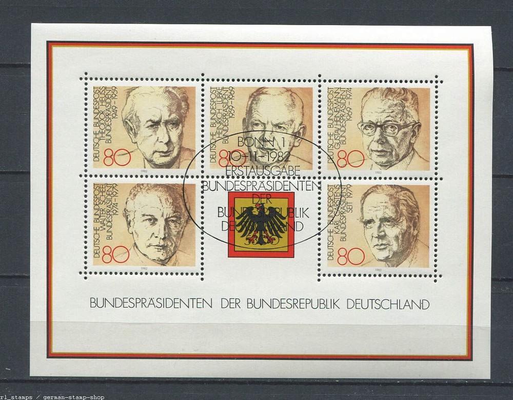 Germany – BRD : President Souvenir sheet from 1982 – CTO