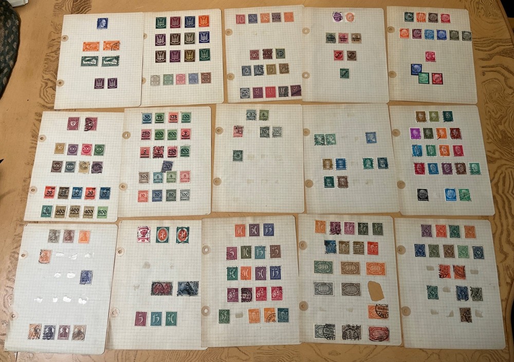 200+ Germany Stamp Collection WW1 Imperial & WW2 WWII Third Reich 15 Pages