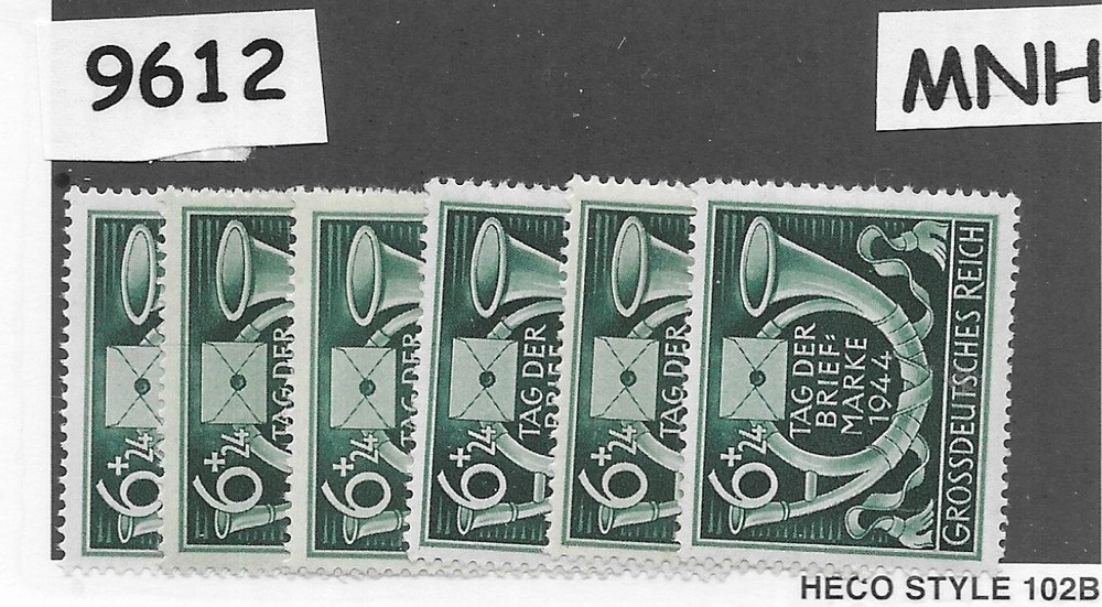 MNH stamps X6 B288 1944 Third Reich Stamp collectors day Brief Marke #9612