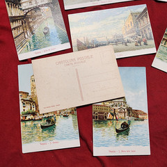 Beautiful Antique Italian COLOR postcard book booklet Italy Venice VENEZIA