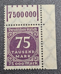 Stamp Germany Deutsches Reich 75 000 Mark 1923 Mi. Nr. 276 [🇩🇪37450]