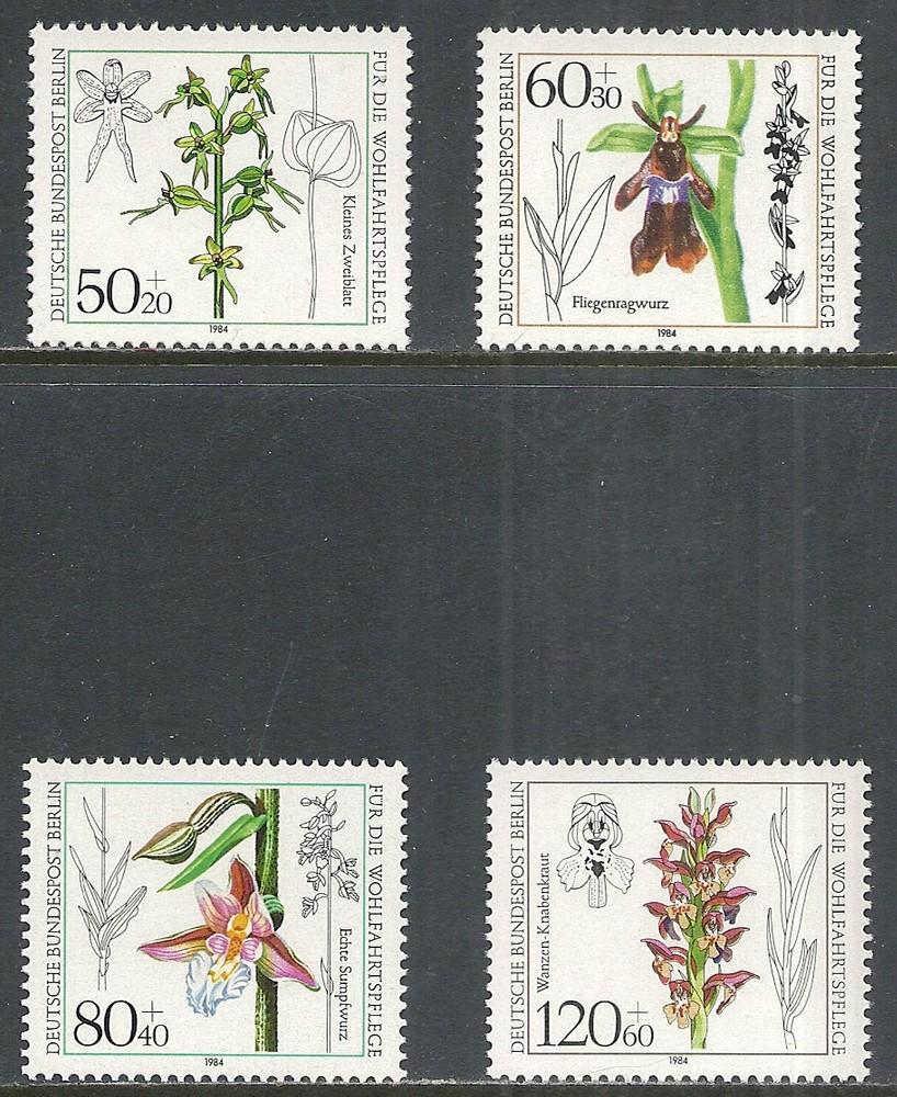 BERLIN SCOTT 9NB216 – 9NB219 MNH SET – 1984 SEMI-POSTAL ISSUE