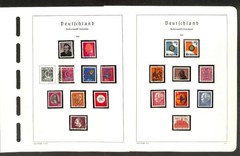 Germany Stamp Collection in Hingless Lighthouse Album Springback Binder 1954-76