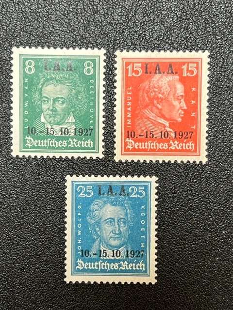 Germany 1927 Collection Overprints #363-365 Mint H 9X685