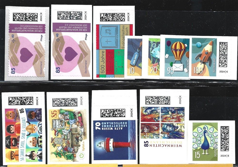Germany 2024 Selfadhesive Stamps Complete MNH (without AI Booklets)