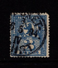 Germany Late 1890s 3p Berlin Private Post Used / Wmk 90* Lines – S58643