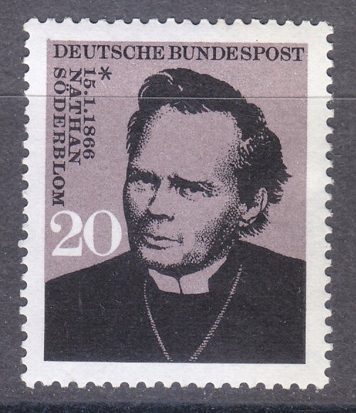 Germany 1966 MNH Mi 504 Sc 959 Nathan Soderblom.Swedish clergyman.Nobel Prize **