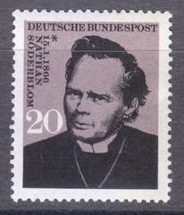 Germany 1966 MNH Mi 504 Sc 959 Nathan Soderblom.Swedish clergyman.Nobel Prize **