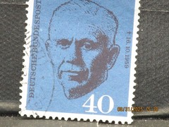 The listing:(1)1960 Deutsche GEORGE C. MARSHALL 40 Pfennig Postage Stamp-LH-POP