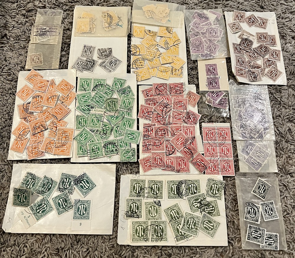 INVESTOR’S LOT 1945 ALLIED MILITARY OCCUPIED GERMANY STAMPS, SEVERAL VALUES