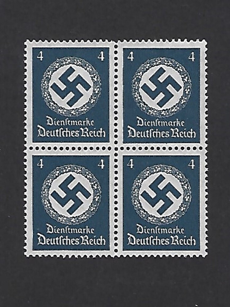MNH stamp block 1942 Sc 093 WWII official PF04 / Third Reich era Germany