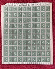 Germany #141, 30pfennig Pre-Hyperinflation Mint sheet/100 (R12-107/2)