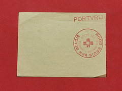 WW2 WWII Belgium Red Cross Medics receipt w stamps 1945 Rood Krius Van Belgie