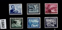 Stamp set B272-277 Hitlers postal Culture fund Third Reich Germany 1944 #2851