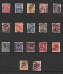 GERMANY VARIOUS USED OFFICIAL ISSUES 1920 – 1923 (LOT B)