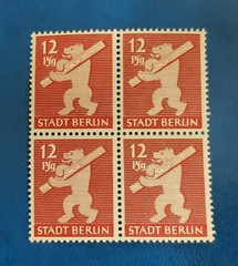 Germany Stamps Allied Occupation Berlin 4x 12 Pfennig Block SBZ Mi. Nr. 5 (19754