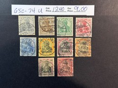 Germany # 65c – 74 Used 2024 Scott Catalogue Value $ 12.40