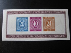 GERMANY POST WWII OCCUPATION Mi. #Block 12B mint MNH stamp sheet! CV $72.00