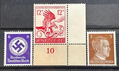 German Classic Stamps Reich officials x 3 Hitler swastika etc MNH Mint ww2 /600a