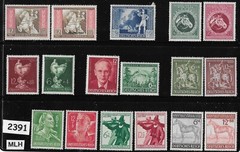 MLH stamp collection Third Reich era Germany 1940s WWII Postage sets #2391