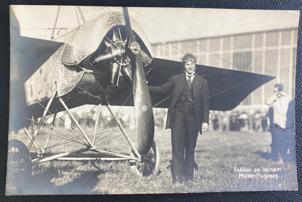 Mint Germany Real PICTure Postcard Fokker At His military Airplane