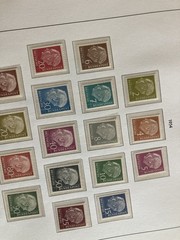 Germany Heuss mnh stamp set on hingeless album pages + fluor types cat £565