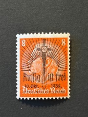 SUDETENLAND WWII GERMAN OCCUPATION Local ovpt AUSSIG 8 Rpf. MNH /s2 #526