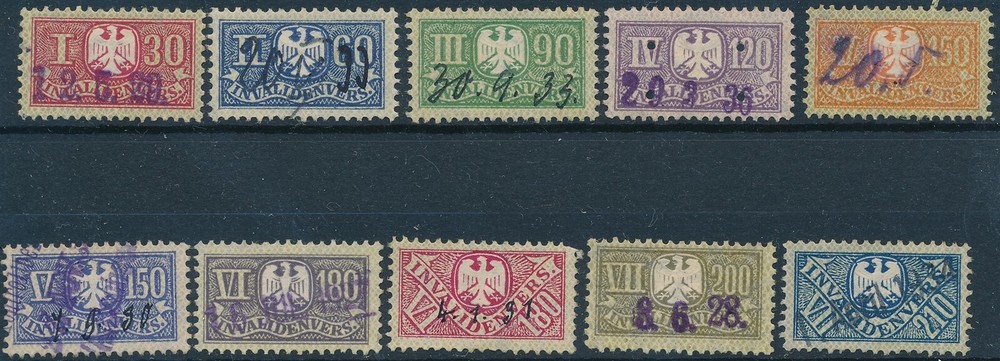 Stamp Germany Reich Revenue Fiscal Medical Insurance Invalid Selection A Used