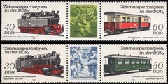 German Democratic Republic #2405-2406 MNH VF pairs separated by label