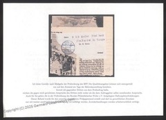 Germany 1916 DOA East Africa WWI Tanga AMANI Prepaid Wrapper BPP Cert 113570