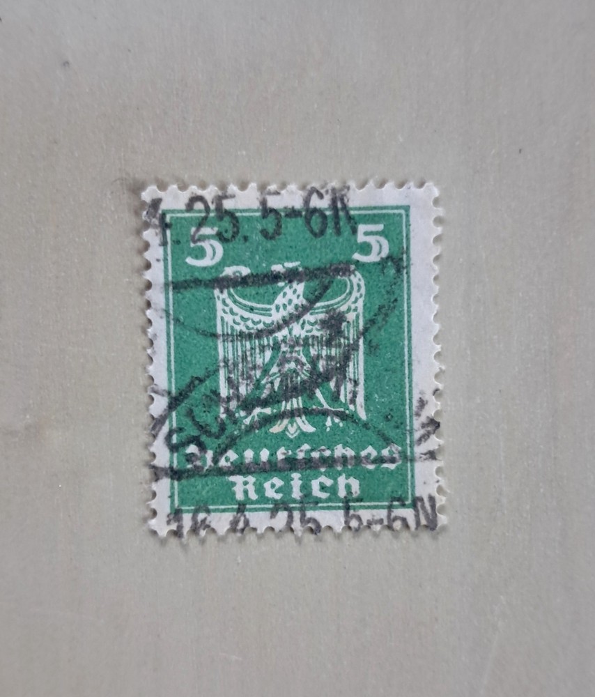 RARE Deutches Reich Stamp 1924 5 pfennig Used in NM/M condition