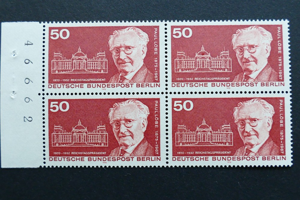 Berlin MiNr. 515 block of four sheet margin number mint** (AG 925)