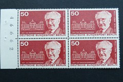 Berlin MiNr. 515 block of four sheet margin number mint** (AG 925)
