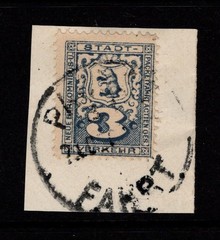 Germany 1890s 3p Berlin Private Post Used On Piece – S58634