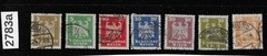 Stamp set complete set Sc 330-336 1924 German Republic Imperial Eagle #2783a