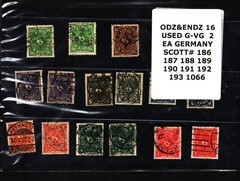 ODZ&ENDZ 16 USED G-VG 2 EA GERMANY SCOTT# 186 187 188 189 190 191 192 193 1066
