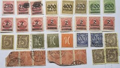 Lot of 100+ Germany 1922-23 Hyperinflation Millionen Milliarden Dienstmarke